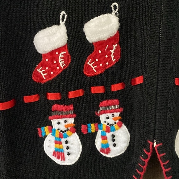 Victoria Jones Vintage Festive Christmas Sweater Cotton Blend Women's Size XL - Picture 4 of 14